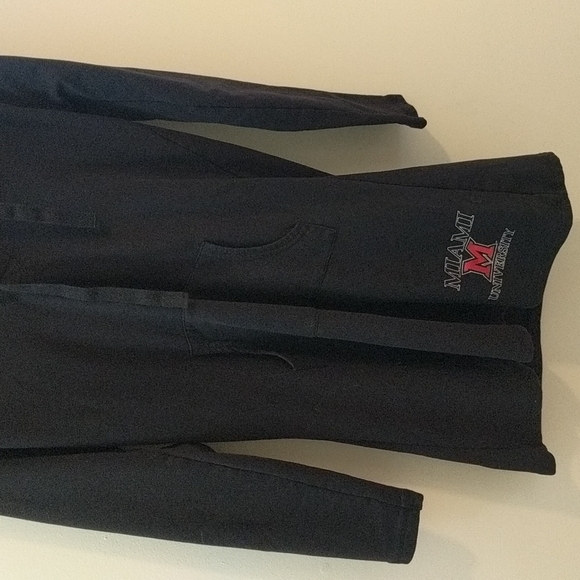 Miami University Long Black Hoodie Sweater - Picture 4 of 5